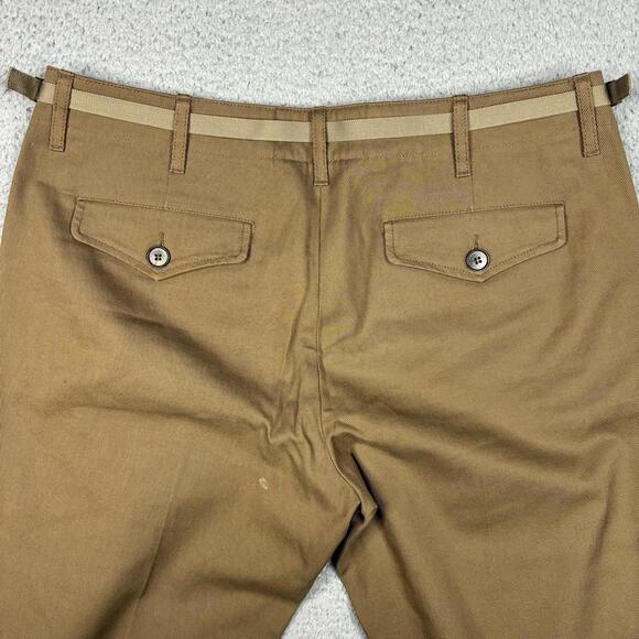 Maison Margiela Tailored Cotton Trousers Men’s 32x30.5 Brown Side Adjuster Italy - Picture 8 of 8